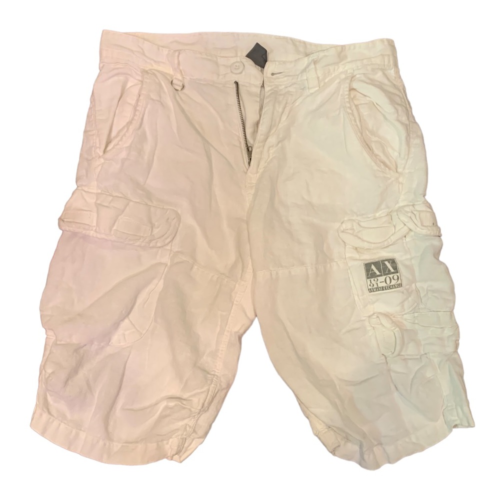 Men’s Armani Exchange Linen Cargo Shorts Sz 29